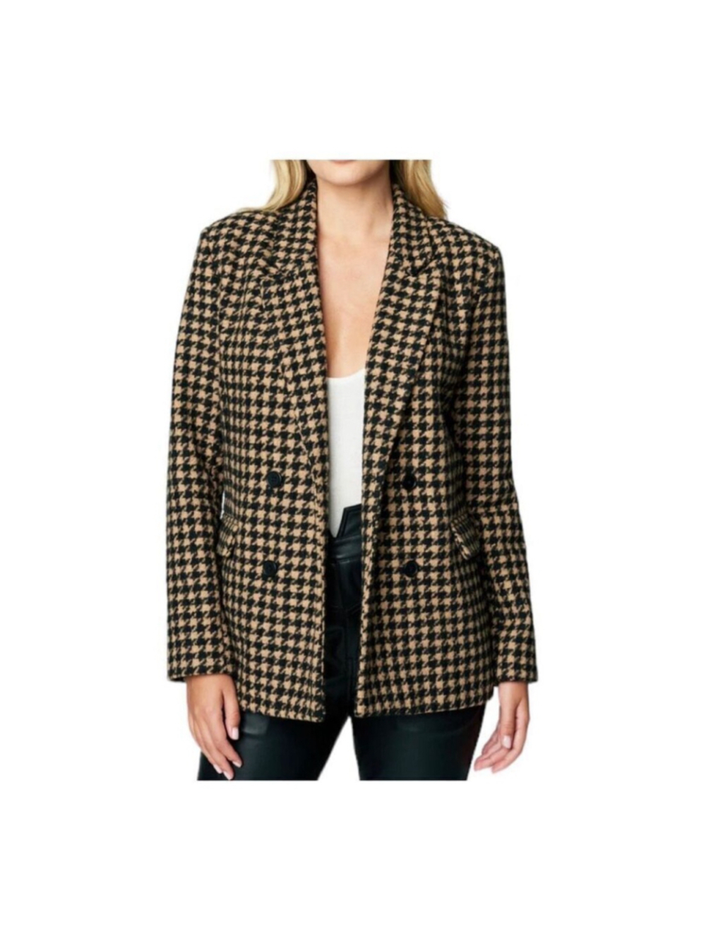 Blank NYC Book Club Blazer in Houndstooth Size S